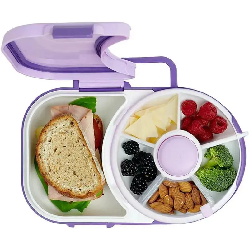 GoBe - Kids Lunchbox with Detachable Snack Spinner, Purple