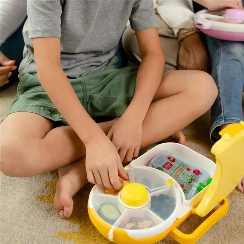 Gobe - Kids Lunchbox With Snack Spinner, Honey Yellow - Image 3