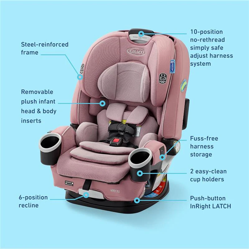 Graco - 4Ever DLX 4 in 1 Car Seat, All In One, Maven - Image 7
