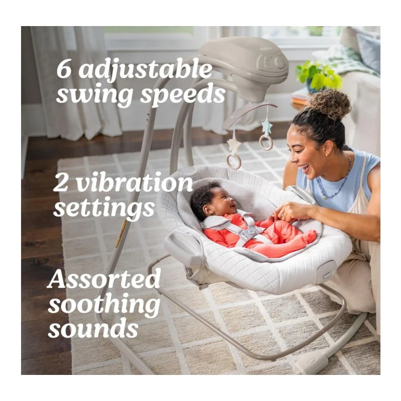 Graco DuetConnect LX Baby Swing and Bouncer - 2-in-1 Infant Swing and Baby Rocker - Image 4