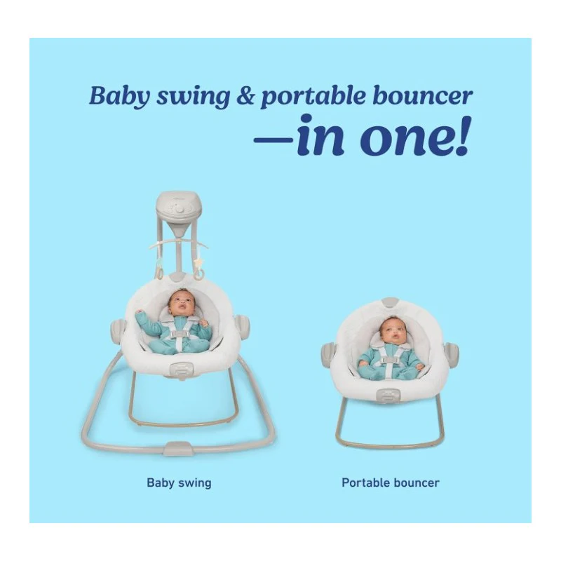 Graco DuetConnect LX Baby Swing and Bouncer - 2-in-1 Infant Swing and Baby Rocker - Image 5