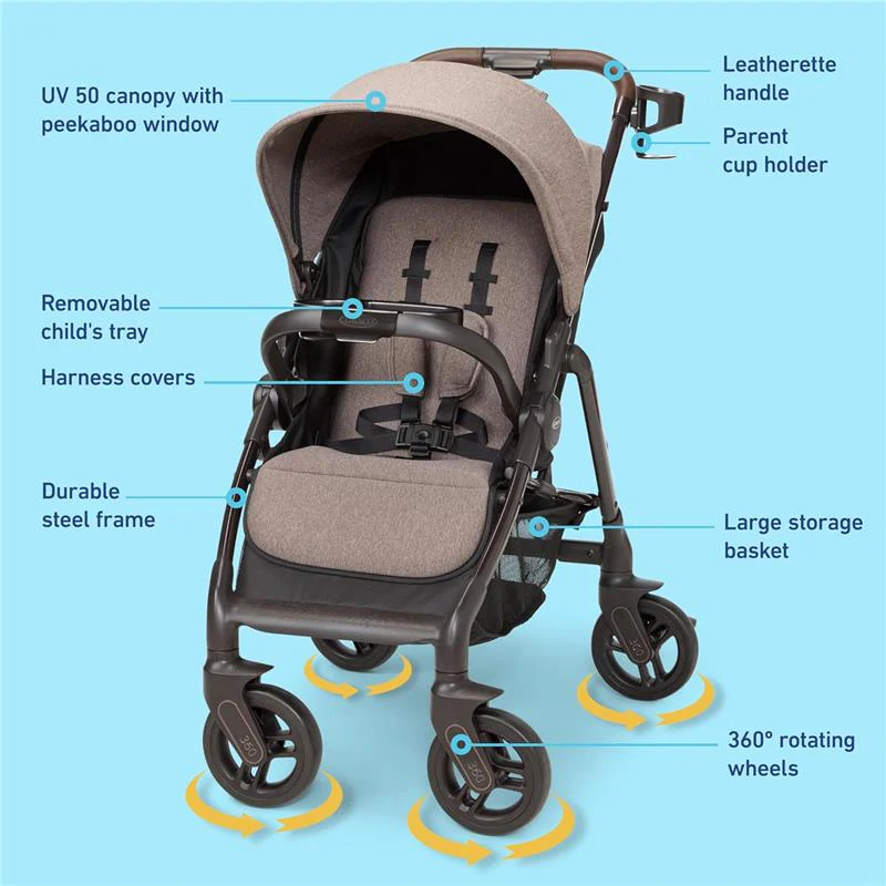 Graco - Merge Stroller, Swivel Wheel Baby Stroller with 360-Degree Rotating Wheels - Image 2