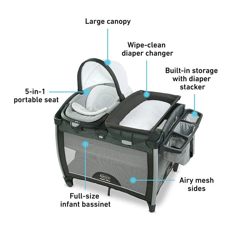 Graco Pack 'N Play Rock 'N Grow Playard, Orson - Image 2