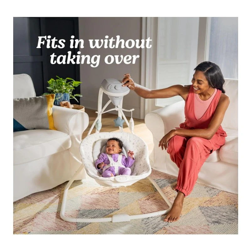 Graco Simple Sway Portable Baby Swing for Infants, Newborn Swing with 15 Songs and Sounds - Image 3