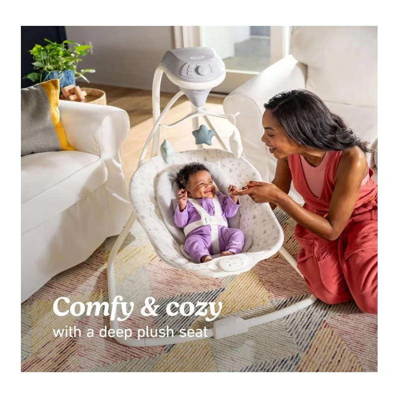 Graco Simple Sway Portable Baby Swing for Infants, Newborn Swing with 15 Songs and Sounds - Image 4