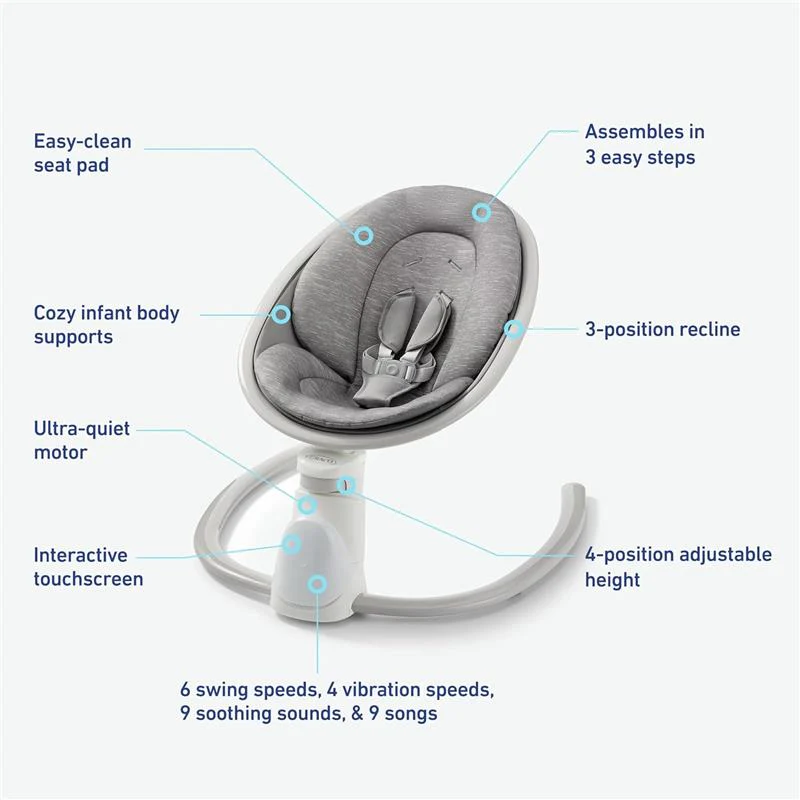 Graco - Soothe 'N Sway Bluetooth Swing, Lucca - Image 2