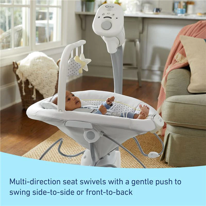 Graco Sway2Me Portable Baby Swing and Bouncer Seat with Music, Watson - Image 3