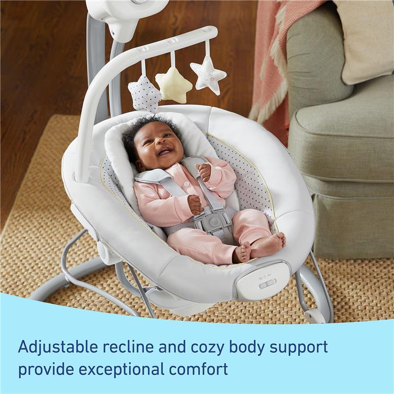 Graco Sway2Me Portable Baby Swing and Bouncer Seat with Music, Watson - Image 4