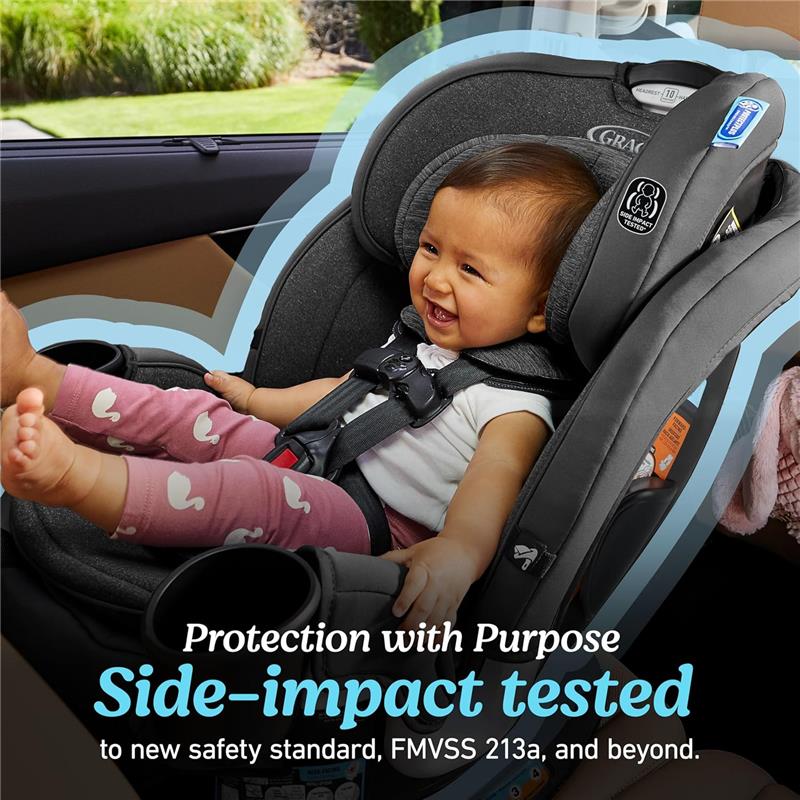 Graco Turn2Me 3-in-1 Rotating Convertible Car Seat, Lilac Mod - Image 6