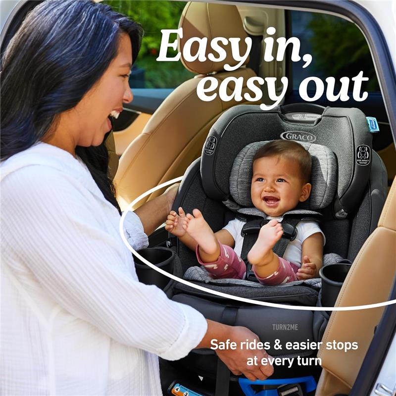 Graco Turn2Me 3-in-1 Rotating Convertible Car Seat, Lilac Mod - Image 7