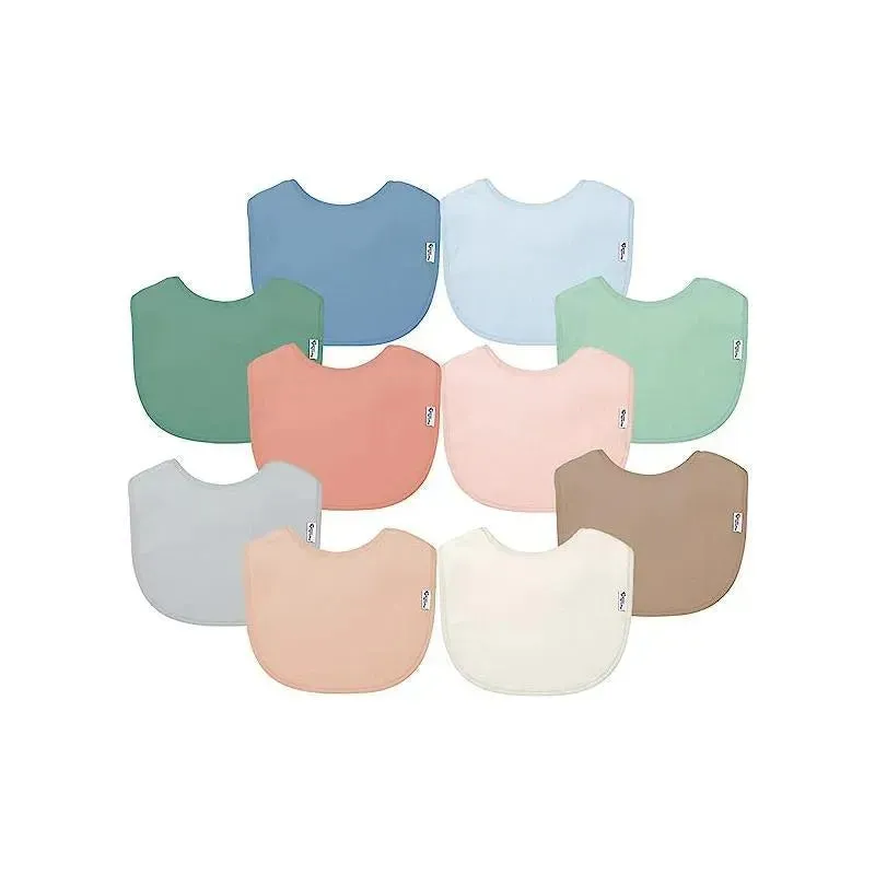 Green Sprouts - 10Pk Unisex Baby Stay-Dry Infant Bibs, Blueberry