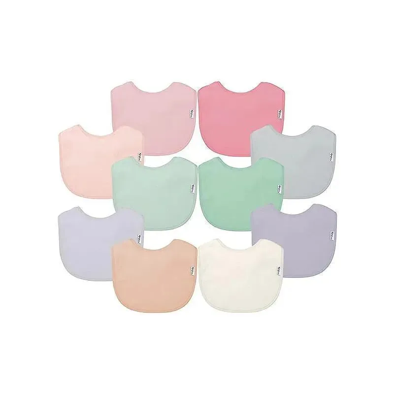 Green Sprouts - 10Pk Unisex Baby Stay-Dry Infant Bibs, Rose