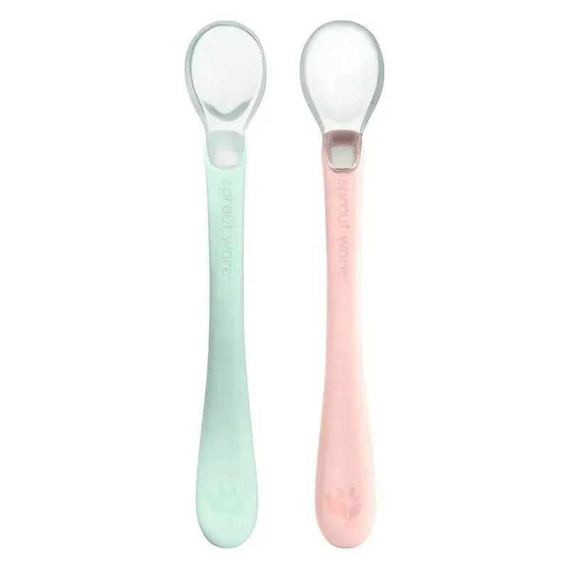 Green Sprouts - 2Pk Silicone & Sprout Ware, Light Sage/Light Grapefruit