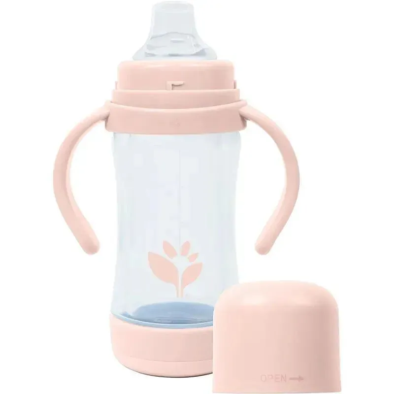 Green Sprouts - 5 Oz Glass & Sprout Ware Sip & Straw, Light Grapefruit