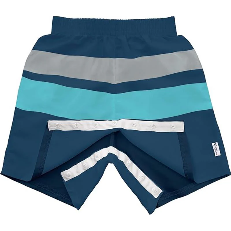 Iplay - Easy-Change Eco Swim Trunks Navy/Aqua/Gray Colorblock - Image 2