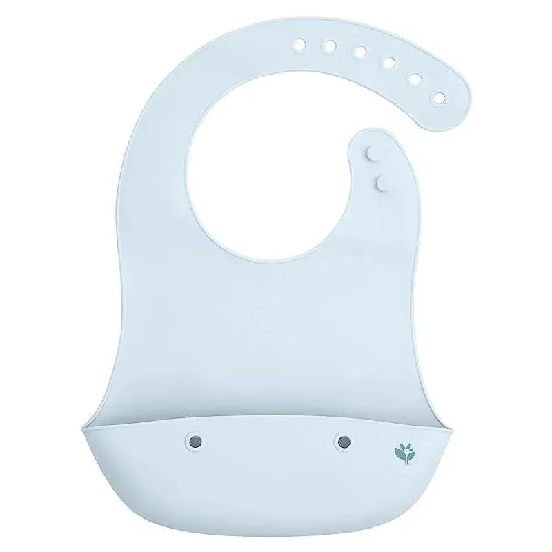Green Sprouts - Baby Silicone Scoop Bib, Light Blueberry