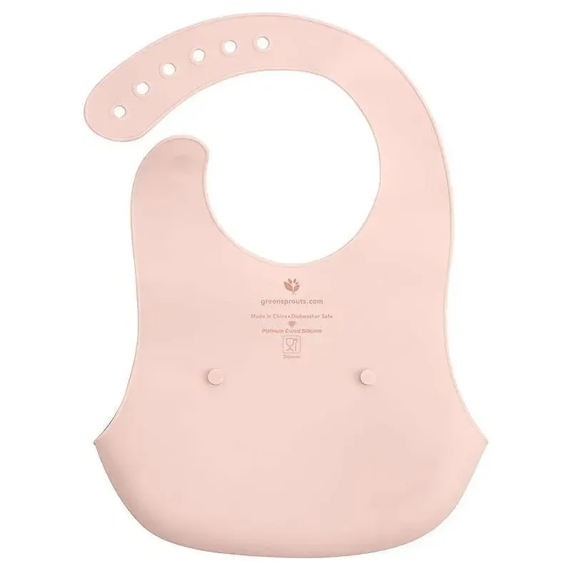 Green Sprouts - Baby Silicone Scoop Bib, Light Grapefruit - Image 2