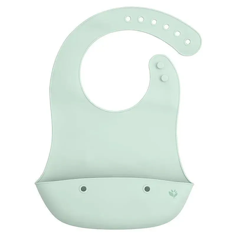Green Sprouts - Baby Silicone Scoop Bib, Light Sage