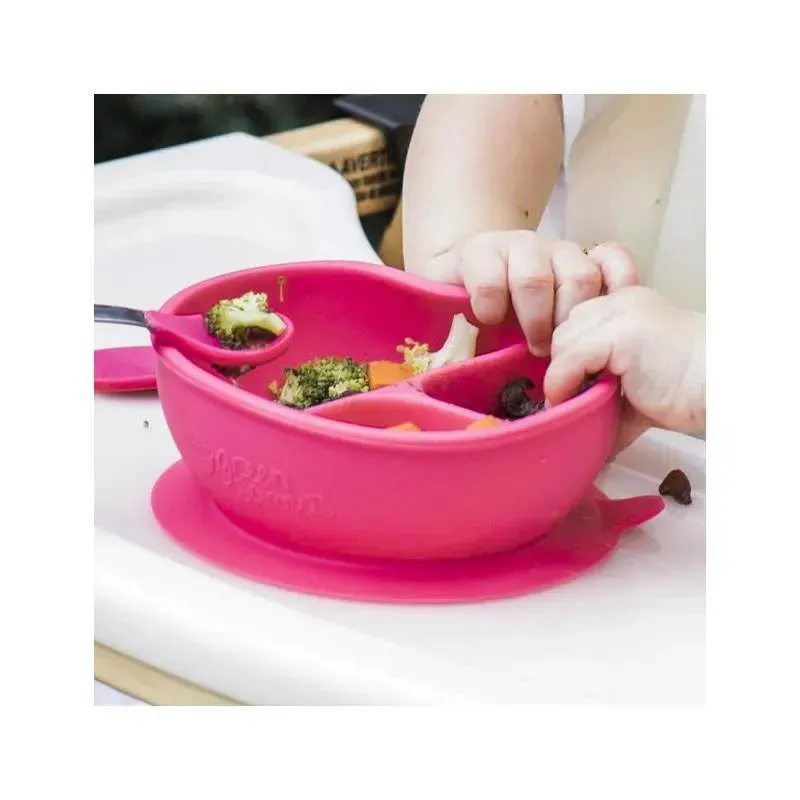 Green Sprouts - Silicone Learning Bowl, Pink - Image 2