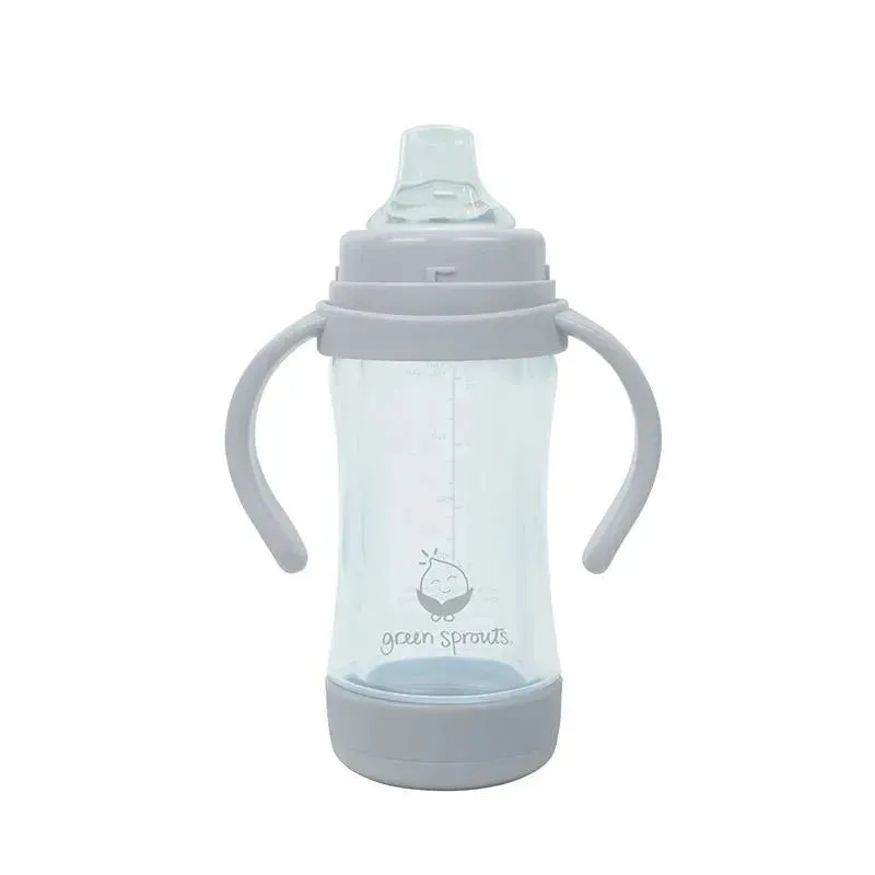 Green Sprouts - Sprout Ware Sip & Straw Cup Made From Plants And Glass, Gray