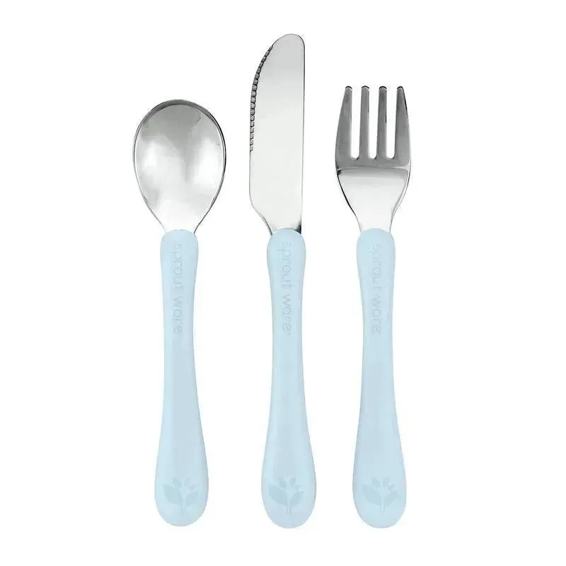Green Sprouts - Stainless Steel & Sprout Ware Kids Cutlery, Light Blueberry