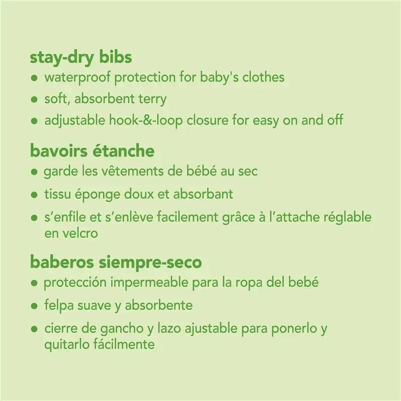 Green Sprouts Stay-Dry Infant Bibs, 10-Pack - Image 4