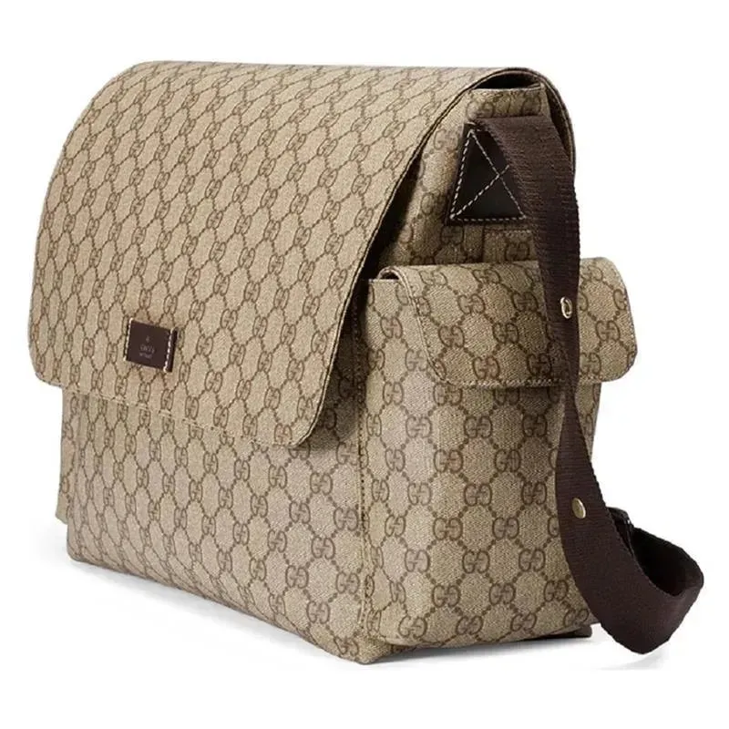 Gucci Supreme Diaper Bag with Changing Pad, Beige - Image 6