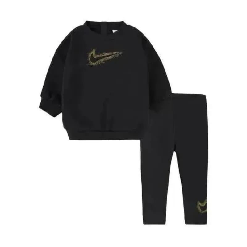 Nike Baby - Fleece Crew & Legging Set, Black