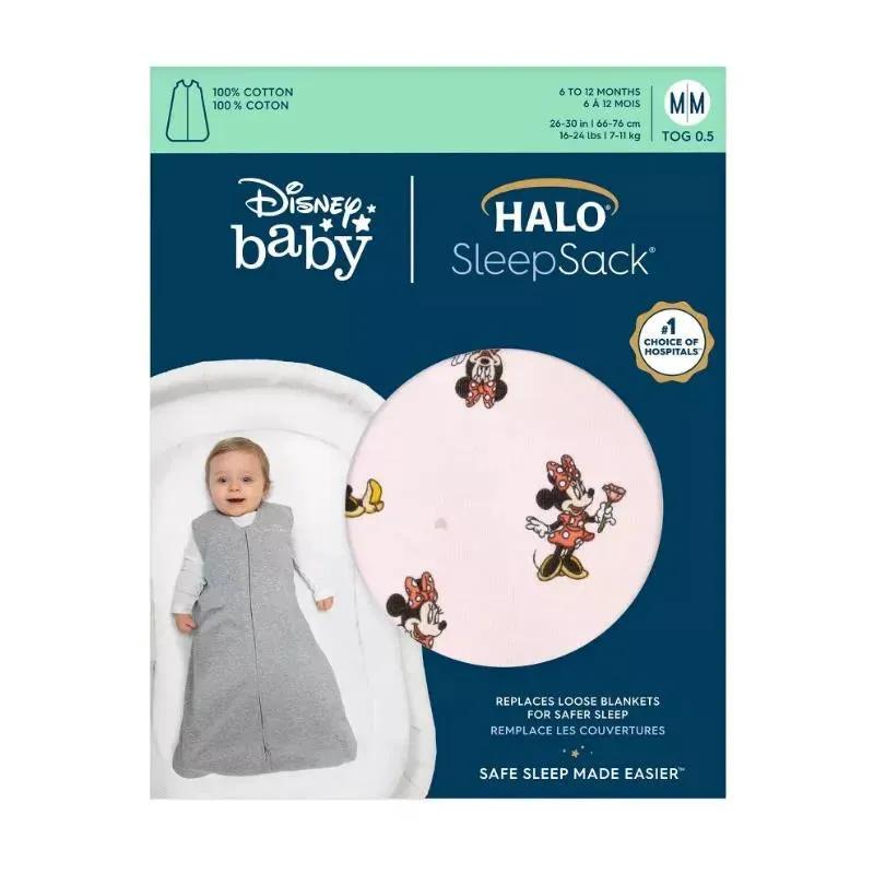 Halo - 100% Cotton Sleepsack Wearable Blanket - Minnie Fun (Large) - Image 2