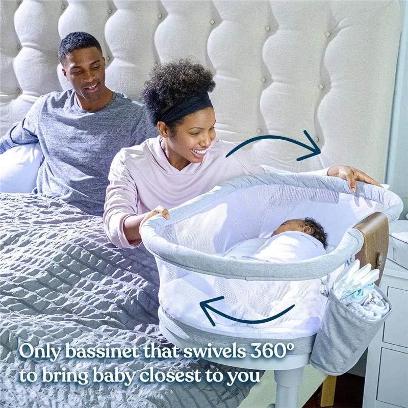 Halo - Innovations BassiNest Swivel Sleeper Luxe, Dove Gray Tweed - Image 6