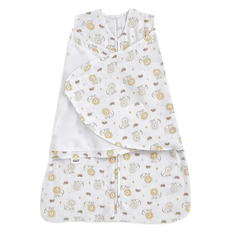 Halo - Innovations Sleepsack 100% Cotton Swaddle Wrap, Lion