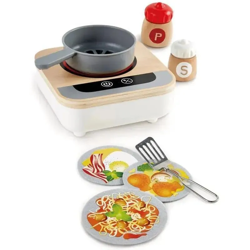 Hape - Fun Fan Fryer, Wooden Tabletop Stove with Fan