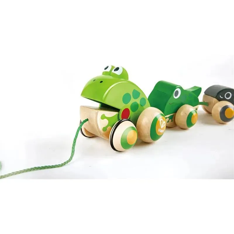 Hape - Pull Along Frog Family with Anti-Rollover Wheels - Image 2