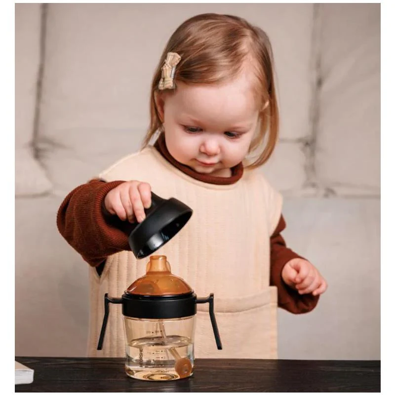 Heorshe - Dental-Care Sippy Cup 10Oz/300M (9M+), Black - Image 3