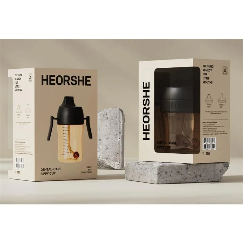 Heorshe - Dental-Care Sippy Cup - 7Oz/210Ml (6M+), Black - Image 2