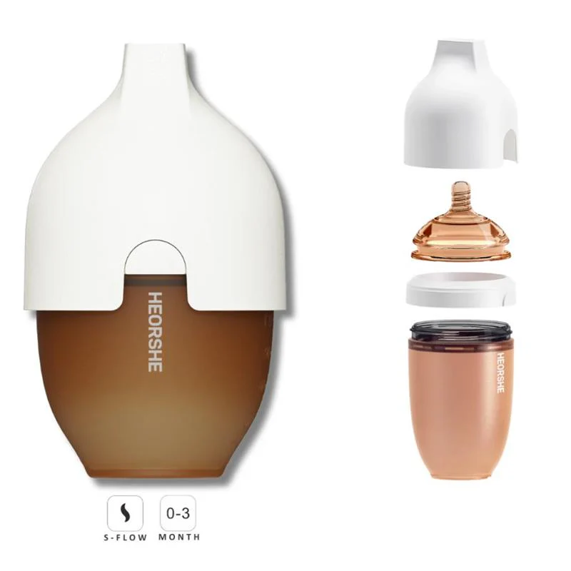 Heorshe - Uitra Wide Neck Baby Bottle - 5Oz/160Ml, White - Image 2