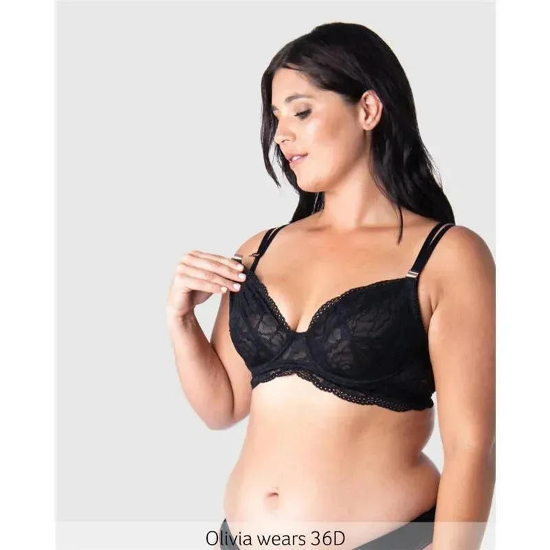 Hotmilk - Heroine Plunge Black Nursing Bra Flexiwire - Image 3