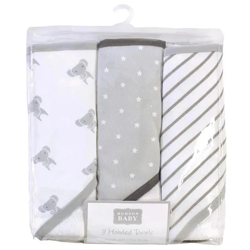 Hudson Baby - Modern Elephant Baby Cotton Rich Hooded Towels - Image 2