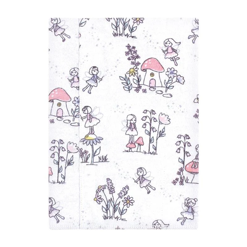 Hudson Baby Unisex Baby Cotton Flannel Burp Cloths, Garden Fairies, One Size - Image 3