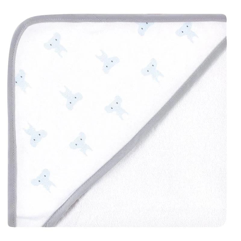 Hudson Baby - Unisex Baby Cotton Rich Hooded Towels, Blue Elephant, One Size - Image 5
