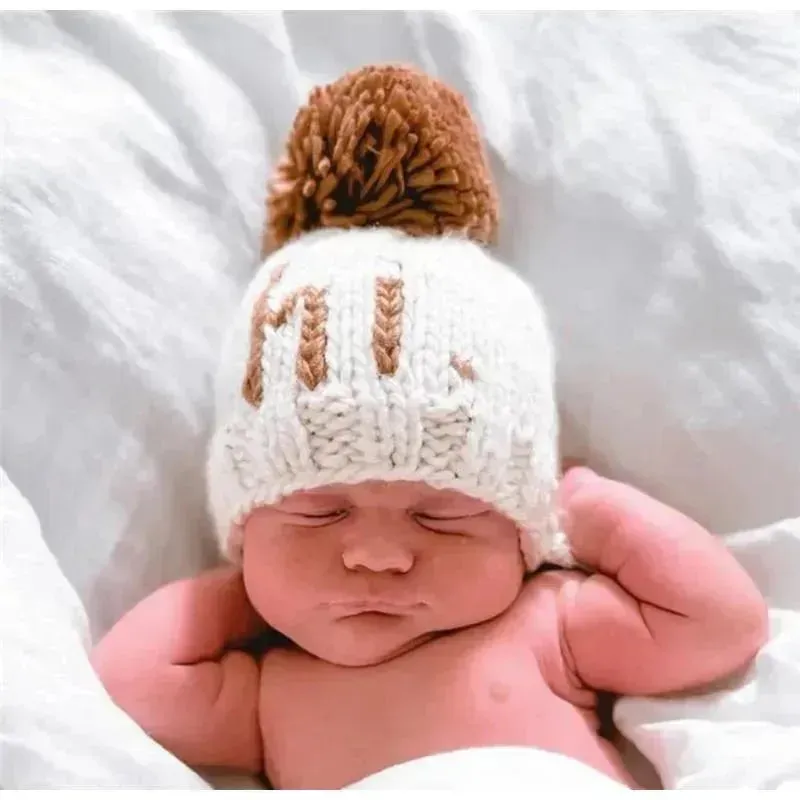 Huggalugs - Hi. Pecan Hand Knit Beanie Hat Baby & Kids