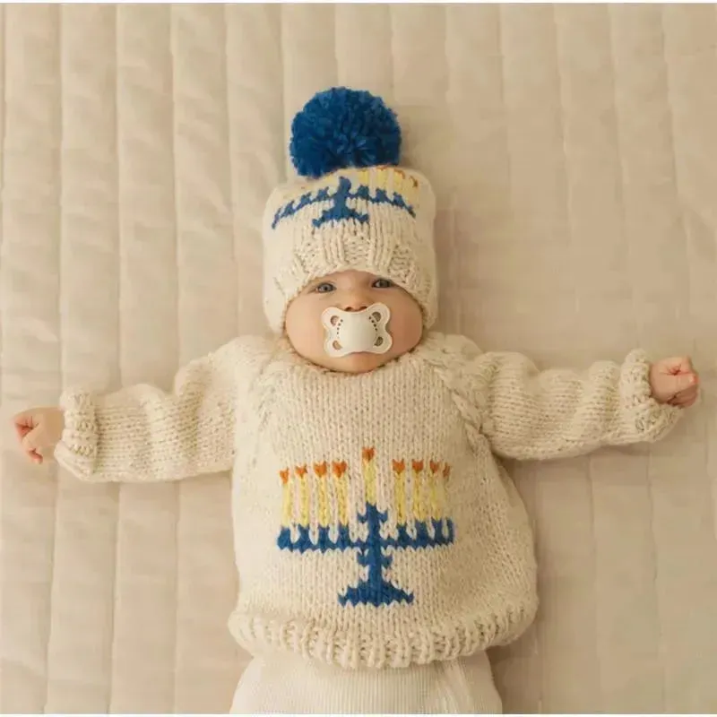 Huggalugs - Menorah Beanie Hat For Baby & Kids - Image 2