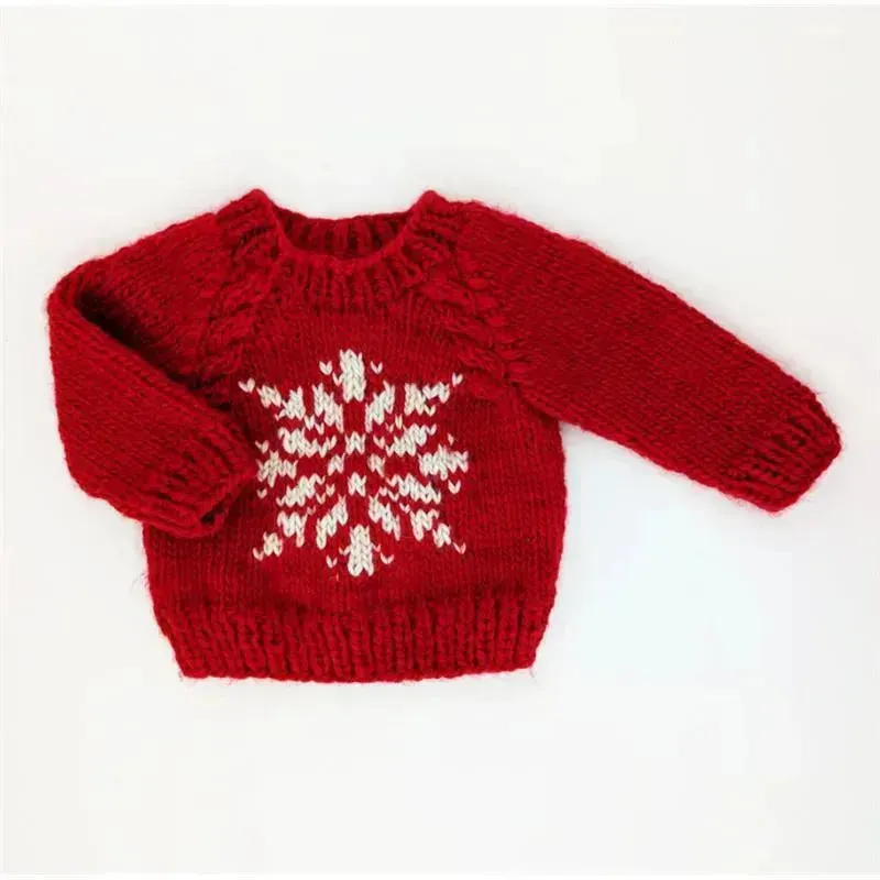 Huggalugs - Snowflake Red Crew Neck Sweater For Baby - Image 2