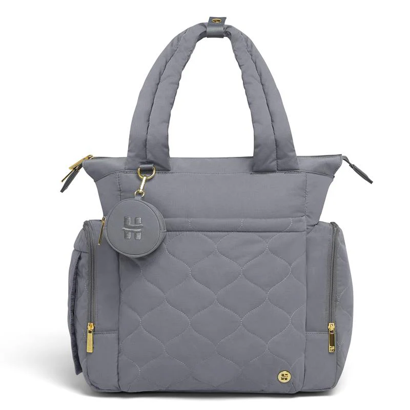 HUGGIES Cozy Hugpack Tote Diaper Bag, Quiet Smoke Quilted - Image 2