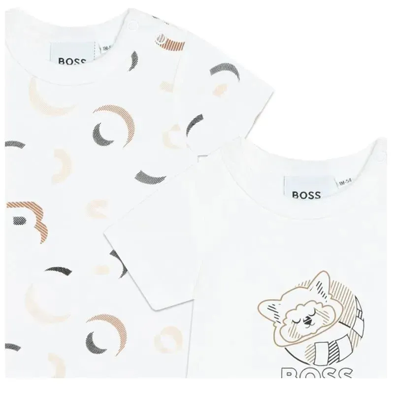 Hugo Boss Baby - 2Pk Baby Onesies, White - Image 4