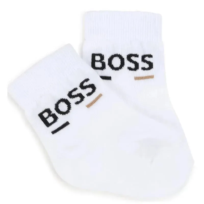 Hugo Boss Baby - 3Pk Socks Set White, Black & Beige - Image 2