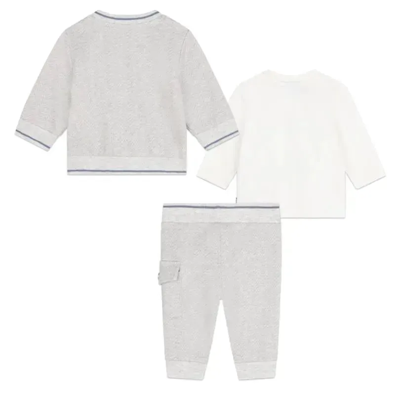 Hugo Boss Baby - All Over Print Fleece Set, Grey - Image 2