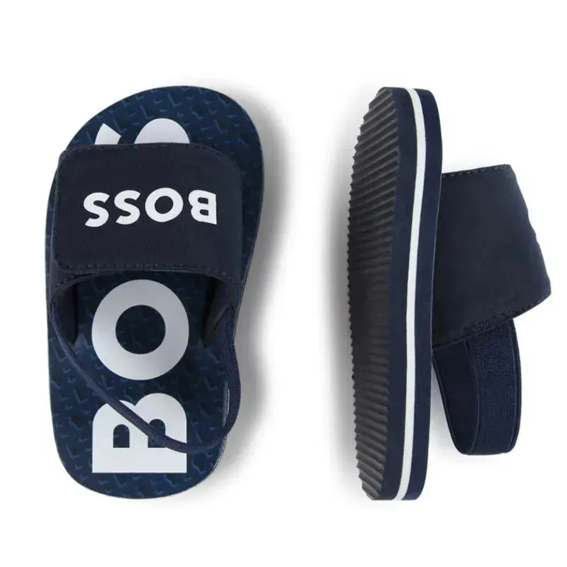 Hugo Boss Baby - Aqua Slides Boy, Navy - Image 3