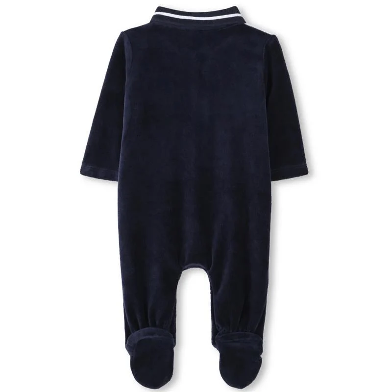 Hugo Boss Baby - Baby Boy Polo Footie, Navy - Image 2