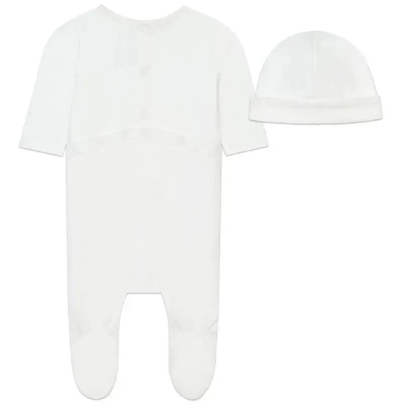 Hugo Boss Baby - Boss Boys Pyjamas & Bonnet, White - Image 2